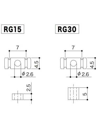Gotoh RG15/30 Chrome String retainer set
