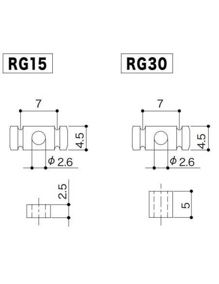 Gotoh RG15/30 Chrome String retainer set