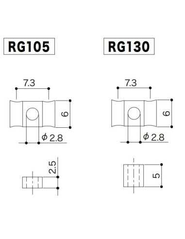 Gotoh RG105/130 Chrome String retainer set