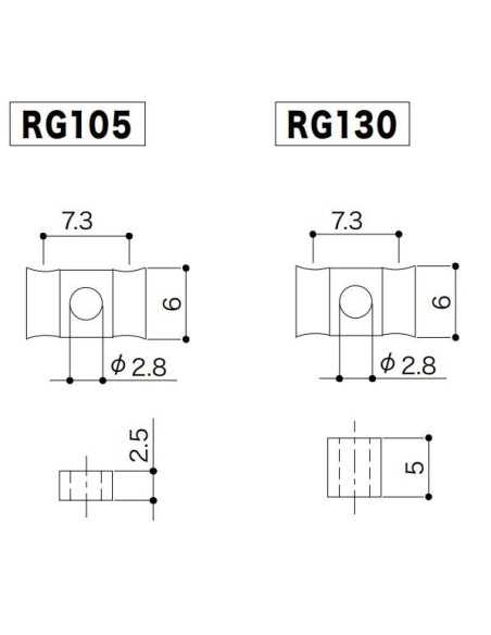 Gotoh RG105/130 Chrome String retainer set