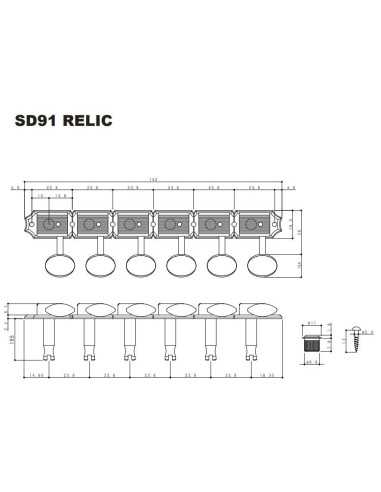 Gotoh SD91-05ML-RLC Aged Nickel Machine heads