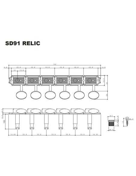 Gotoh SD91-05ML-RLC Aged Nickel Machine heads