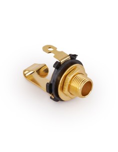 MEC Open 6.3 mm / MEC 1/4 Mono Standard Plug Jack Gold