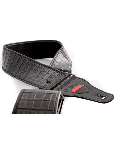 RightOn Straps Alligator Black Guitar Strap