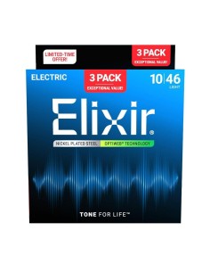 Elixir Electric Optiweb Light 10-46 3-Pack