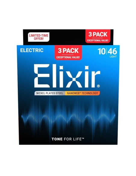 Elixir Electric Nanoweb Bonus Pack Light