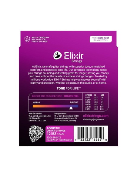 Elixir Bronze Bonus Pack Nanoweb Light