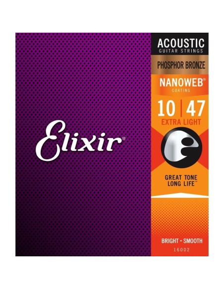 Elixir Acoustic Nanoweb Phosphor Bronze Extra Light