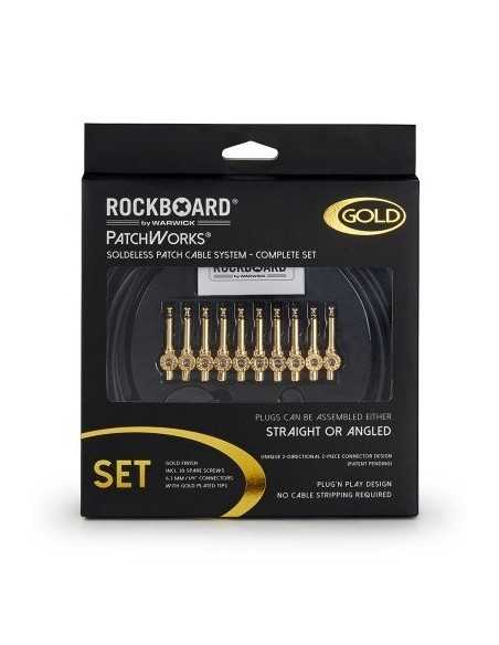 RockBoard PatchWorks Solderless Patch Cable Set Gold