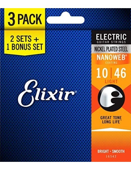 Elixir Electric Nanoweb Bonus Pack Light
