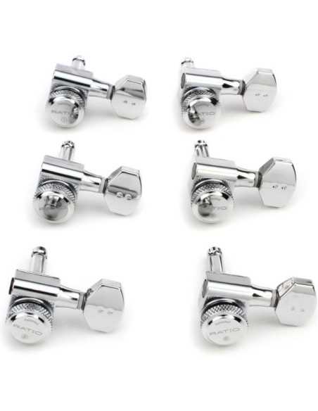 GraphTech Ratio Locking Machine Heads Electric 6-in-line Chrome