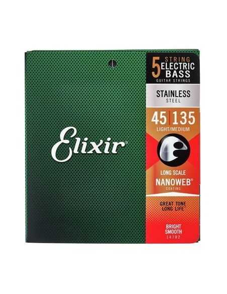 Elixir Bass Stainless Steel 5-String Light Medium